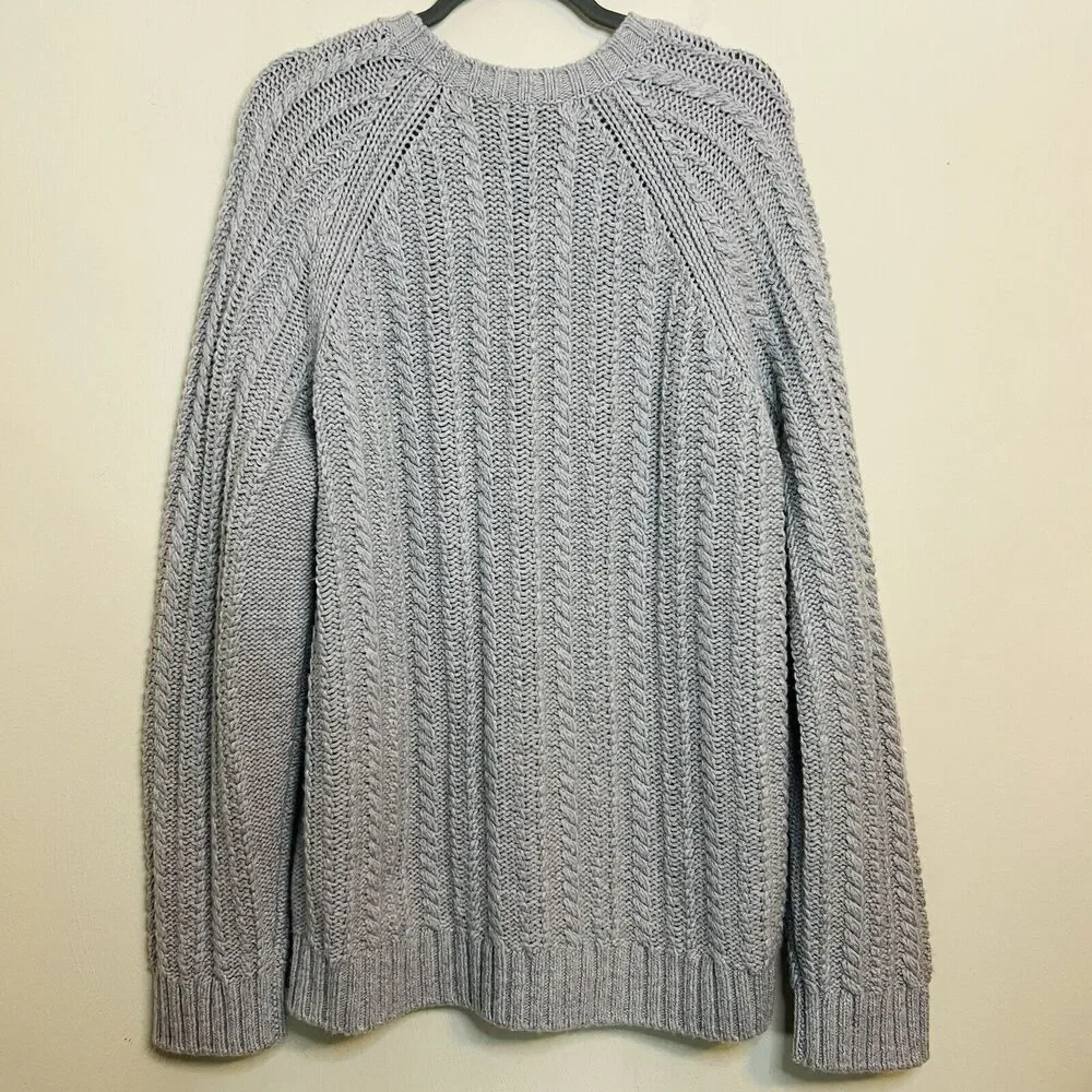 VINCE Wool Cashmere Blend Sweater Men’s XL Cable Twist Knit Oatmeal Fisherman